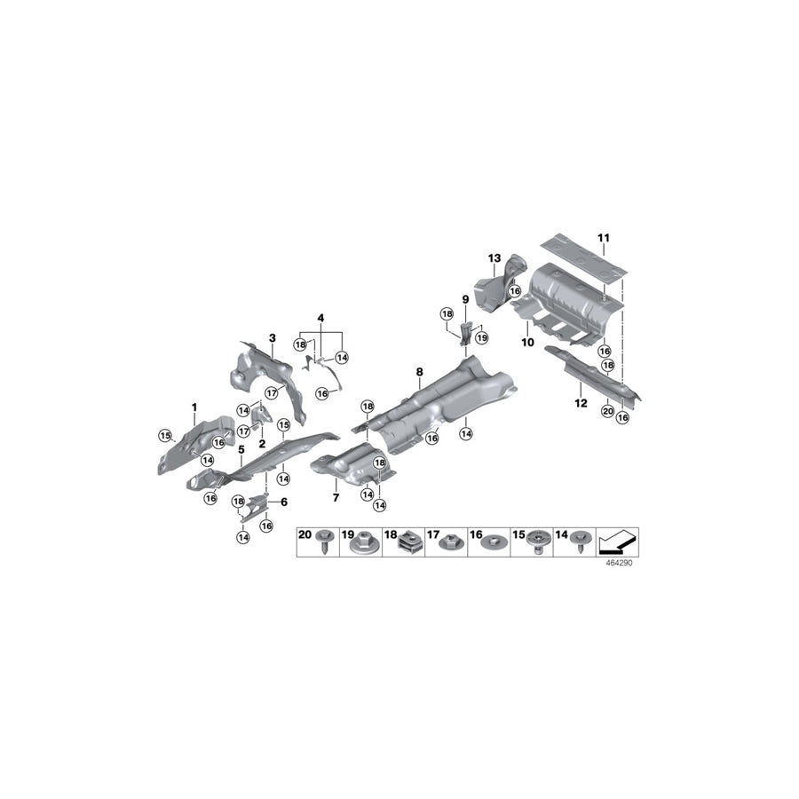 Genuine BMW 51487340218 G12 Fuel Tank Heat Insulation (Inc. 740eX, 740Le & 740LeX) | ML Performance EU Car Parts