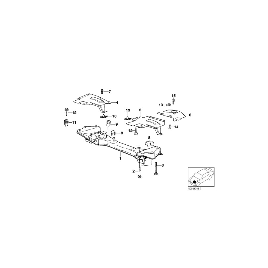 Genuine BMW 31111139661 E34 E32 Front Axle Support (Inc. 750i, 525td & 530i) | ML Performance EU Car Parts