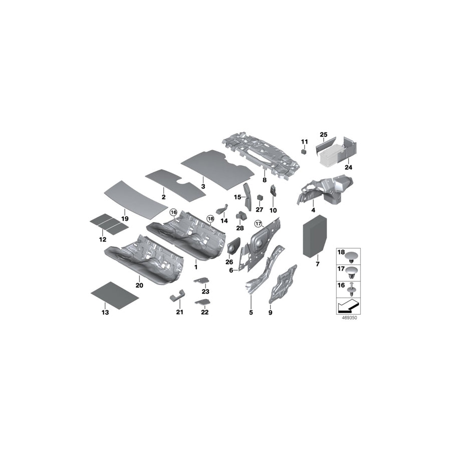 Genuine BMW 51487380821 F32 F32 Seal, C-Pillar, Right (Inc. 418i, 430dX & 435iX) | ML Performance EU Car Parts