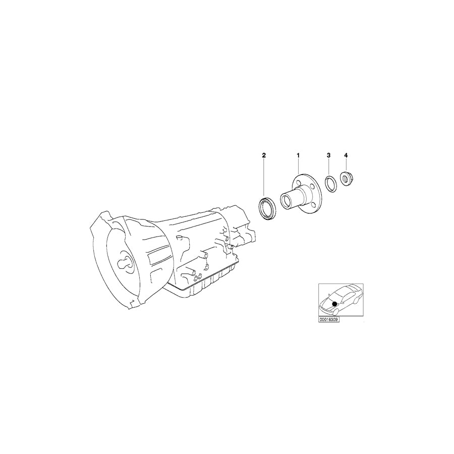 Genuine BMW 24201422581 E39 E34 E36 Shaft Seal 43,5X62,3X12 (Inc. 320i, 525i & 323i) | ML Performance EU Car Parts
