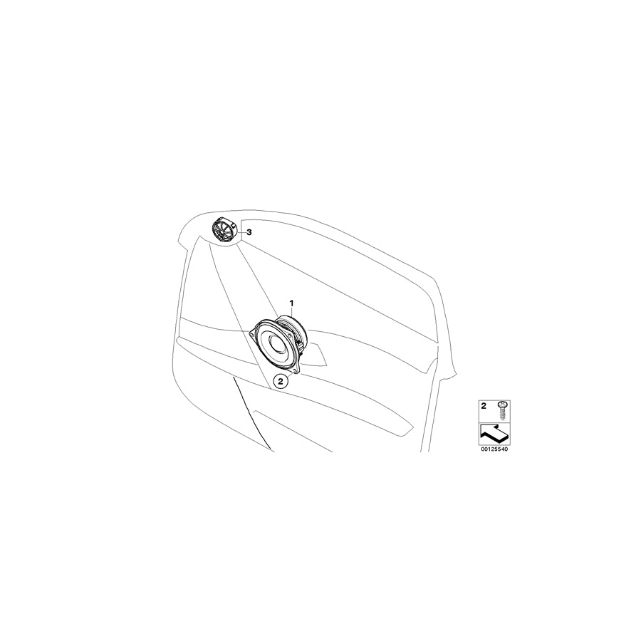 Genuine BMW 65136919351 E60 E61 Top-Hifi Loudspeaker Tweeter (Inc. M5, 535d & 520i) | ML Performance EU Car Parts