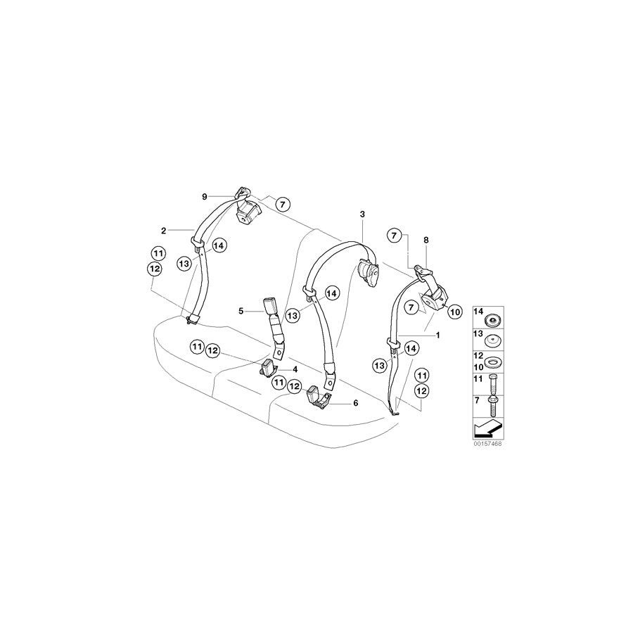 Genuine BMW 72118193095 E39 Bar Left (Inc. 520d, 525i & 523i) | ML Performance EU Car Parts