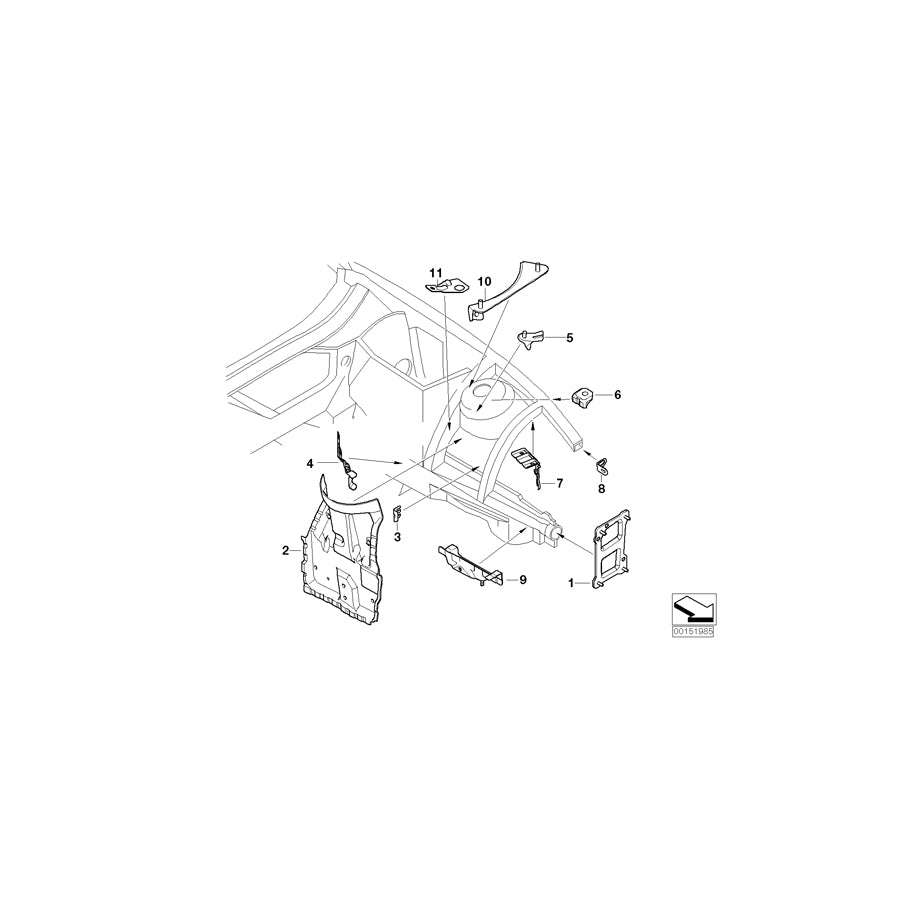 Genuine BMW 41117064491 E85 E86 Bracket Abs Plug Connection (Inc. Z4 3.0si, Z4 2.5si & Z4 3.0i) | ML Performance EU Car Parts