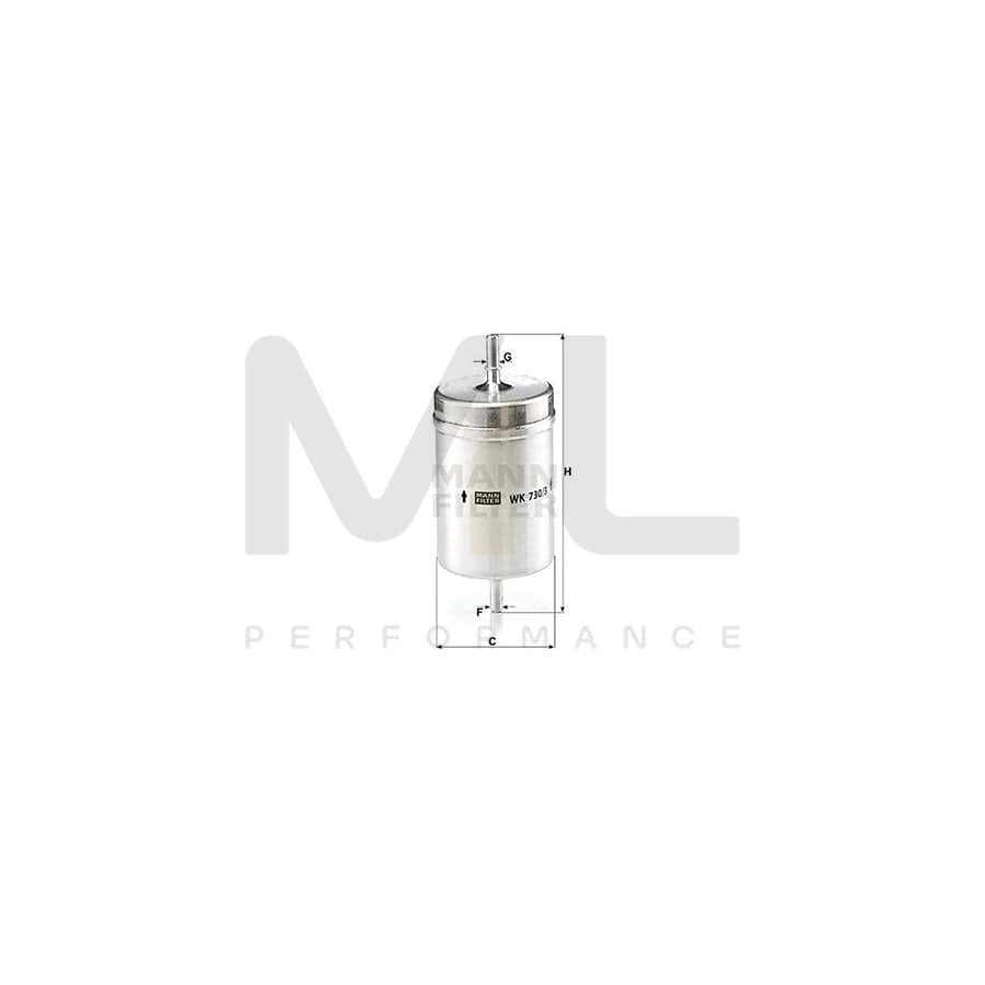 MANN-FILTER WK 730/3 Fuel filter for AUDI A4 In-Line Filter | ML Performance Car Parts