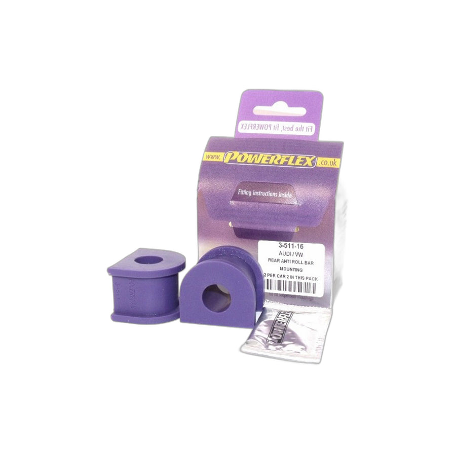 Powerflex PFR3-511-16 VW Skoda Seat Audi Rear Anti Roll Bar Mount 16mm (Inc. Golf, Bora, Octavia, Audi 80, 90) | ML Performance EU Car Parts