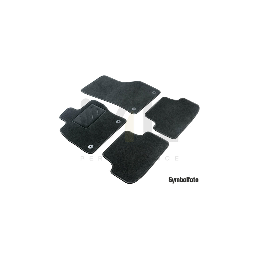 WALSER Tailored 80282 Floor mat set for SEAT IBIZA Textile, Front and Rear, Quantity: 4, Black | ML Performance Car Parts