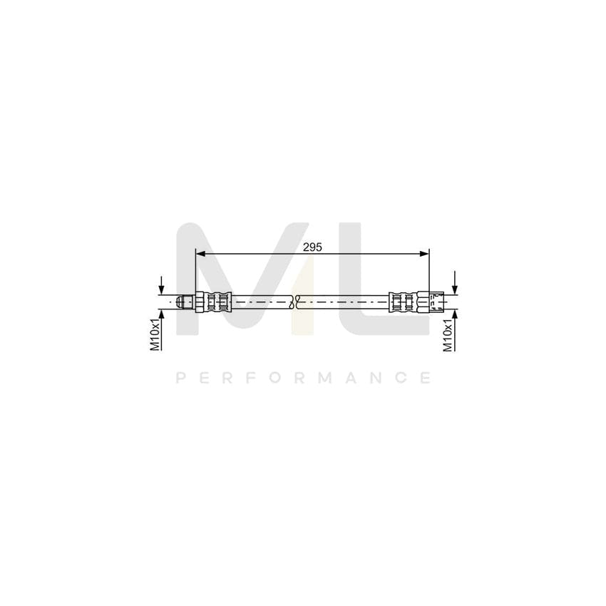 BOSCH 1 987 481 015 Brake Hose for VOLVO XC90 I (C, 275) 268mm, M10x1 | ML Performance Car Parts