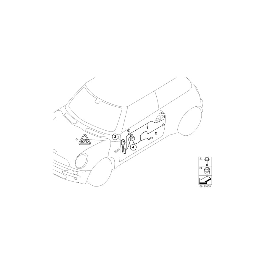 Genuine BMW 61129142408 Clubman R56 Wiring Set Hifi Passenger'S Side (Inc. Cooper d, Cooper D & Cooper S) | ML Performance EU Car Parts