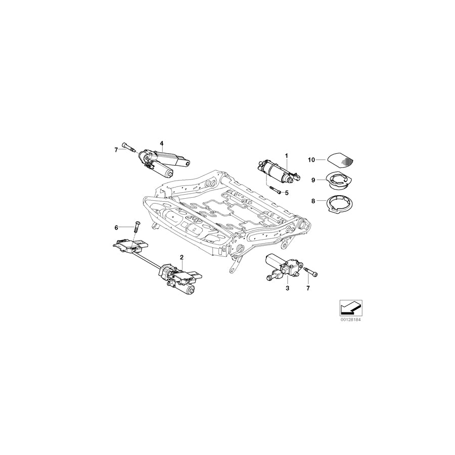 Genuine BMW 67319146329 E71 E61 E60 Drive, Seat Angle Adjustment Left (Inc. 750i, 750Li & X6 50iX) | ML Performance EU Car Parts