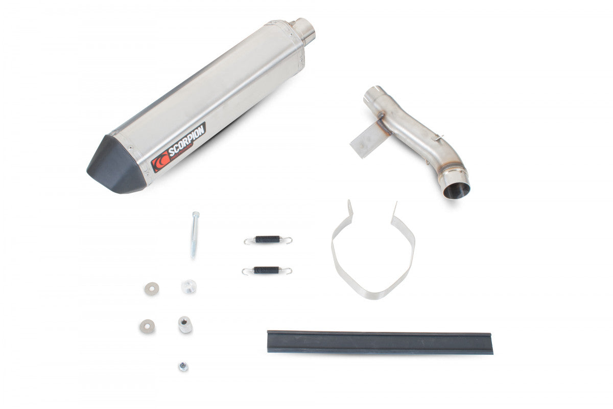 Scorpion RHA100SEO Honda CBF600 Serket Parallel Slip-On - Brushed Stainless Steel Sleeve | ML Performance EU EU