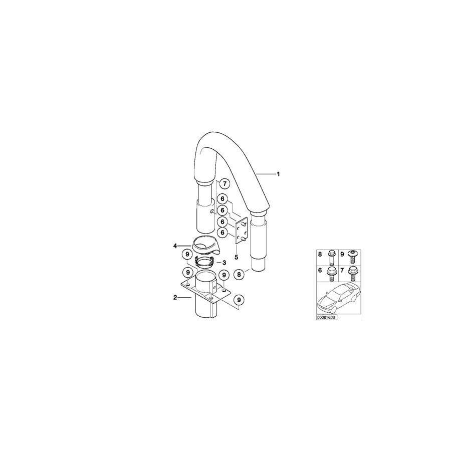 Genuine BMW 54617001430 E52 Bar Right SPORTROT (Inc. & Z8) | ML Performance EU Car Parts