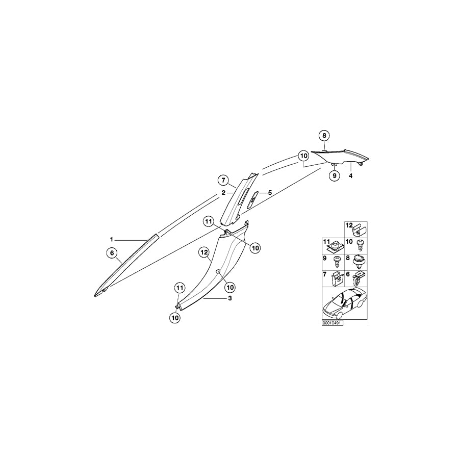 Genuine BMW 51438401398 E36 Trim Panel, Right Lower Centre Column BEIGE 2 (Inc. Z3 2.8, Z3 3.0i & Z3 M) | ML Performance EU Car Parts