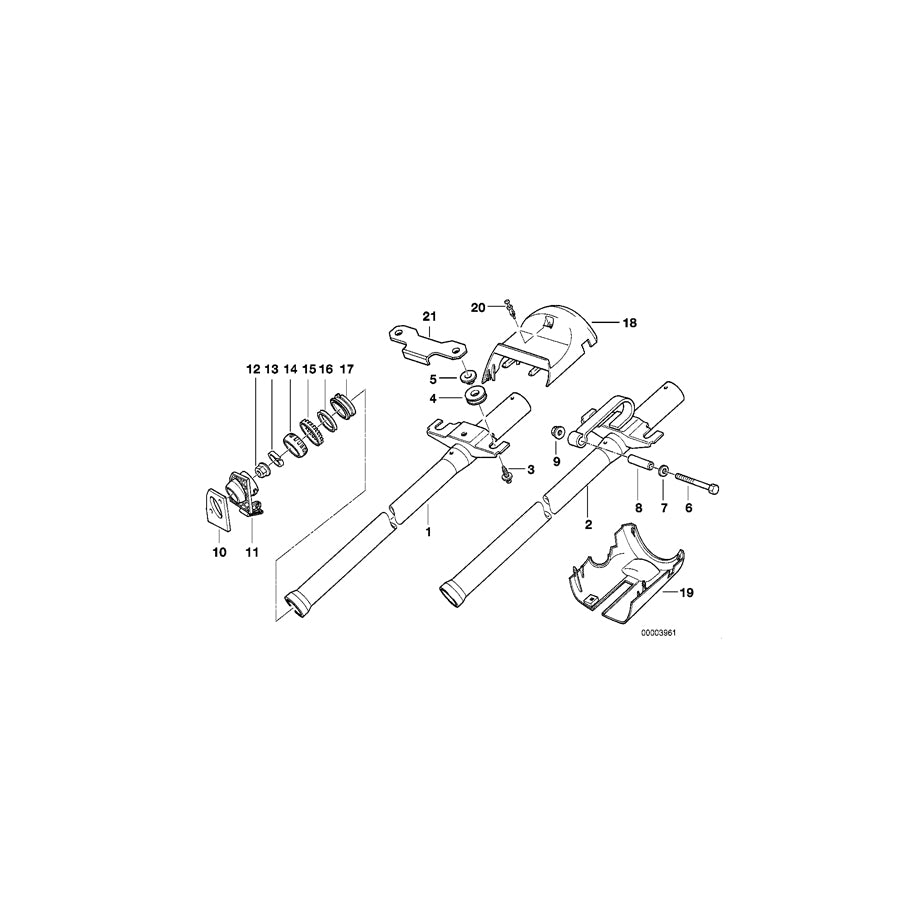 Genuine BMW 32311162183 E36 Steering Column Tube Painted (Inc. 316i, 325td & 318is) | ML Performance EU Car Parts