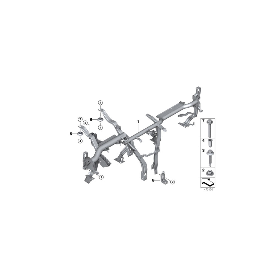 Genuine BMW 51459355700 F48 F39 Carrier Instrument Panel (Inc. X2 25iX, X1 18dX & X1 20i) | ML Performance EU