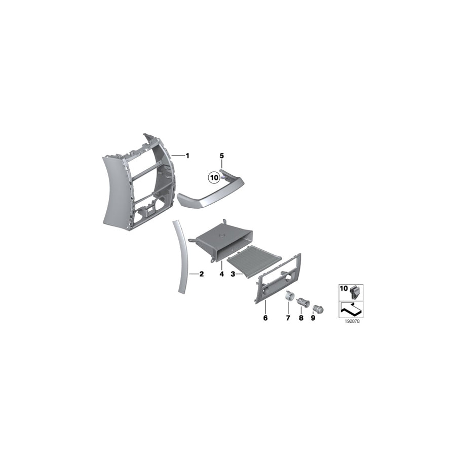 Genuine BMW 51169142157 F07 F07 Insert Velour (Inc. 530dX, 535dX & 530d) | ML Performance EU Car Parts