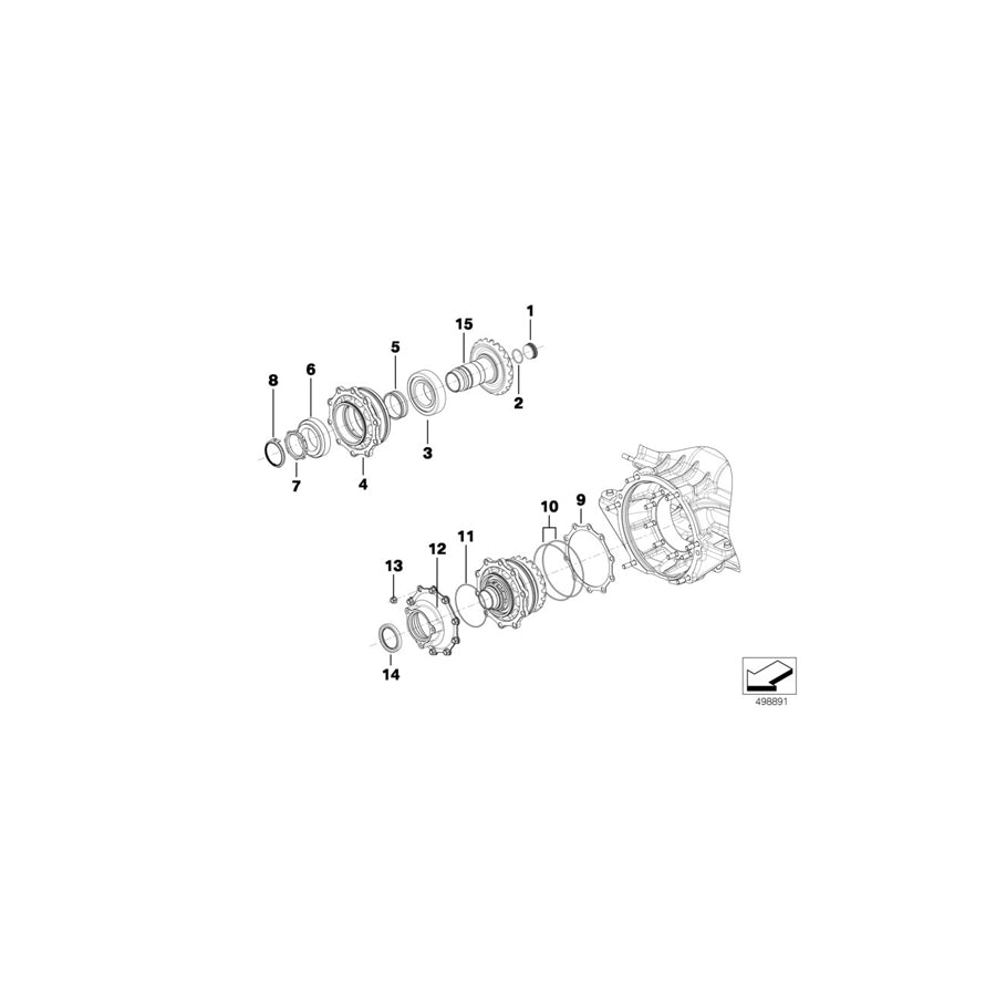 Genuine BMW 23008419430 BMW Spacer Sleeve BEVEL GEAR INPU (Inc. & M6 GT3) | ML Performance EU Car Parts