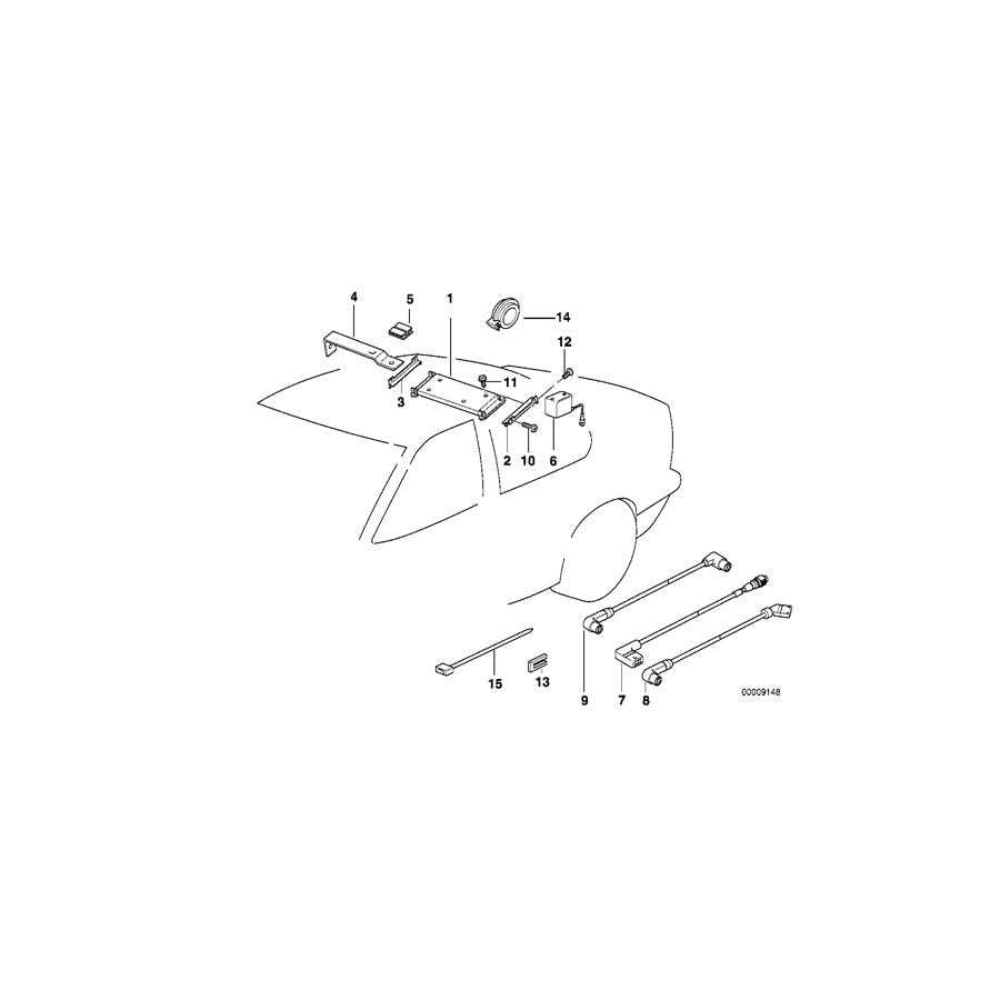Genuine BMW 65128361329 E36 Bracket Cd-Changer Left (Inc. M3, 318i & 323i) | ML Performance EU Car Parts
