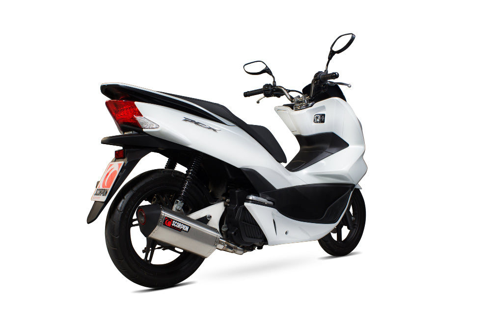 Scorpion RHA174SEO Honda PCX125 Serket Parallel Full System - Brushed Stainless Steel Sleeve | ML Performance EU EU