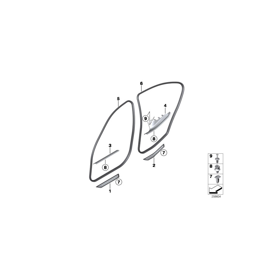 Genuine BMW 51477312312 Cover Molding, Sill, Inner Rear Right VENETOBEIGE (Inc. 335dX, 330d & 328i) | ML Performance EU