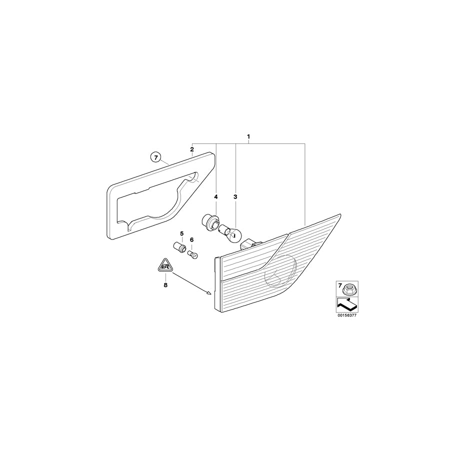 Genuine BMW 63213448998 E83 Seal, Rear Light,Luggage-Compartment Lid (Inc. X3 1.8d, X3 3.0si & X3 3.0i) | ML Performance EU Car Parts