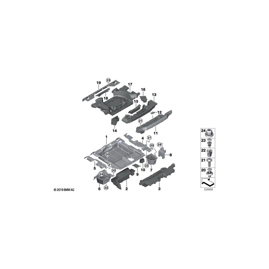 Genuine BMW 51477442111 G02 G01 Insert For Battery (Inc. X3 30i, X3 30iX & X4 M40dX) | ML Performance EU