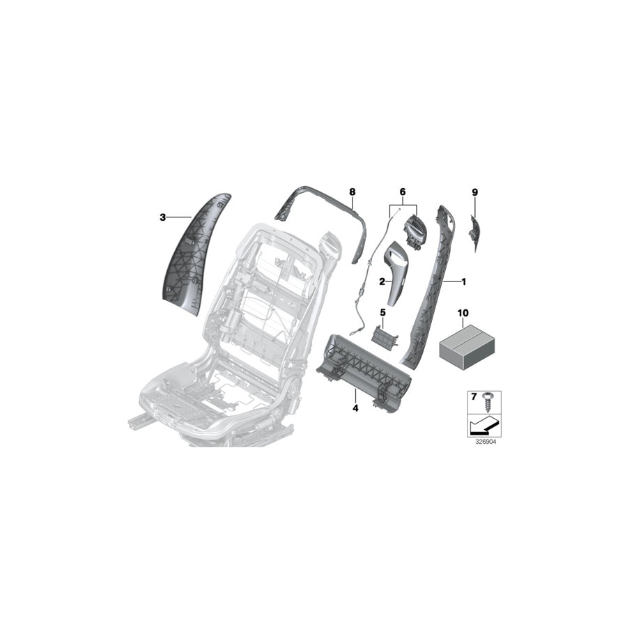 Genuine BMW 52108066657 F06 F13 Trim For Backrest, Outer Left SAKHIR ORANGE (Inc. & M6) | ML Performance EU Car Parts