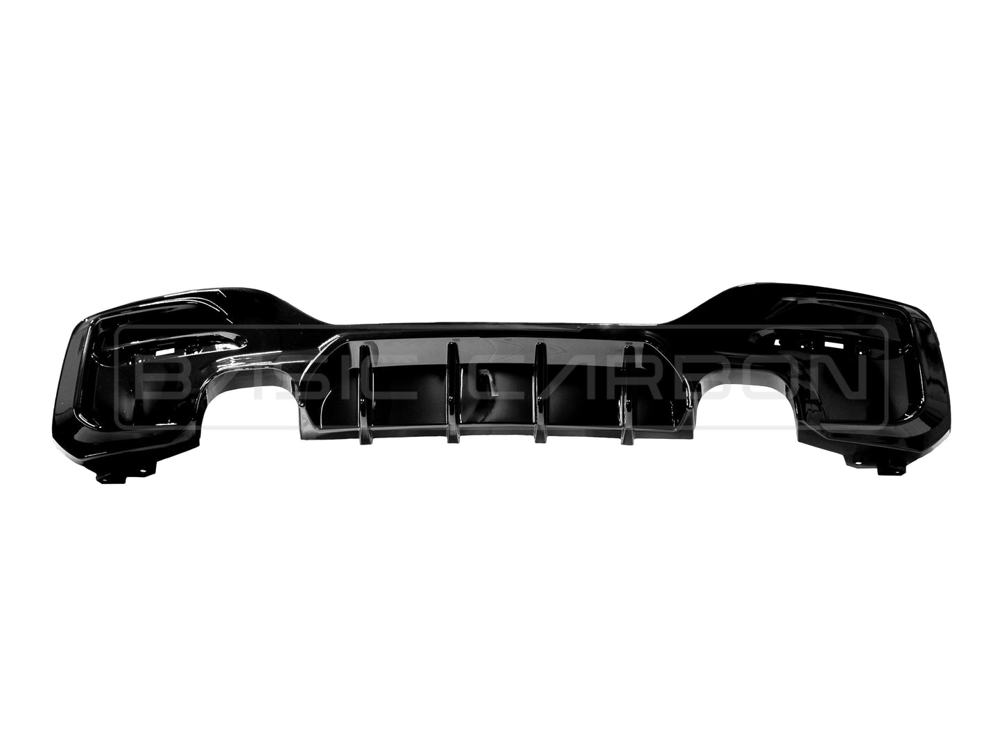 Basic Carbon BMW 1 Series F20 F21 LCI Gloss Black Rear Diffuser (Inc. 120d, 125i & M140i) - ML Performance UK