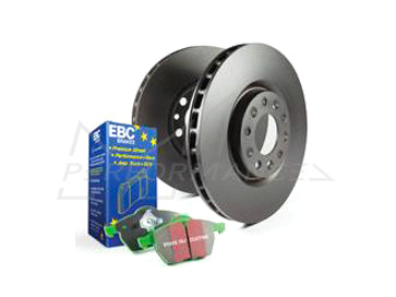 EBC Audi Seat Skoda Volkswagen Greenstuff 2000 Series Sport Brakes Pad And Premium OE Replacement Plain Discs Kit To Fit Front - ATE Caliper (8V A3, 5F Leon, 5E Octavia & MK7 Golf) | ML Performance UK