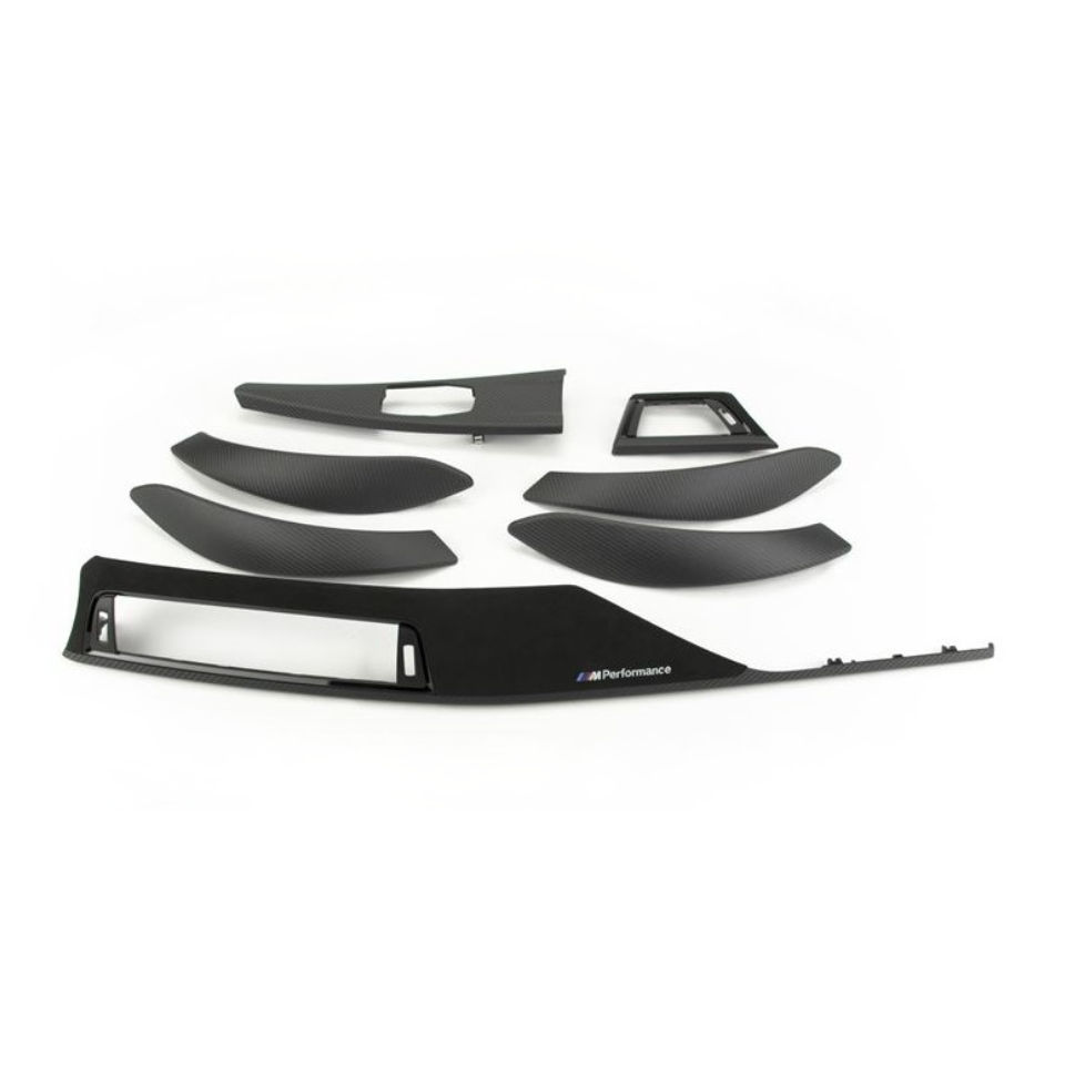 Genuine BMW F30 F31 F34 F36 M Performance Carbon & Alcantara Interior Trim Covers - LHD (Inc. 330i, 335i, 340i & 440i) - ML Performance UK