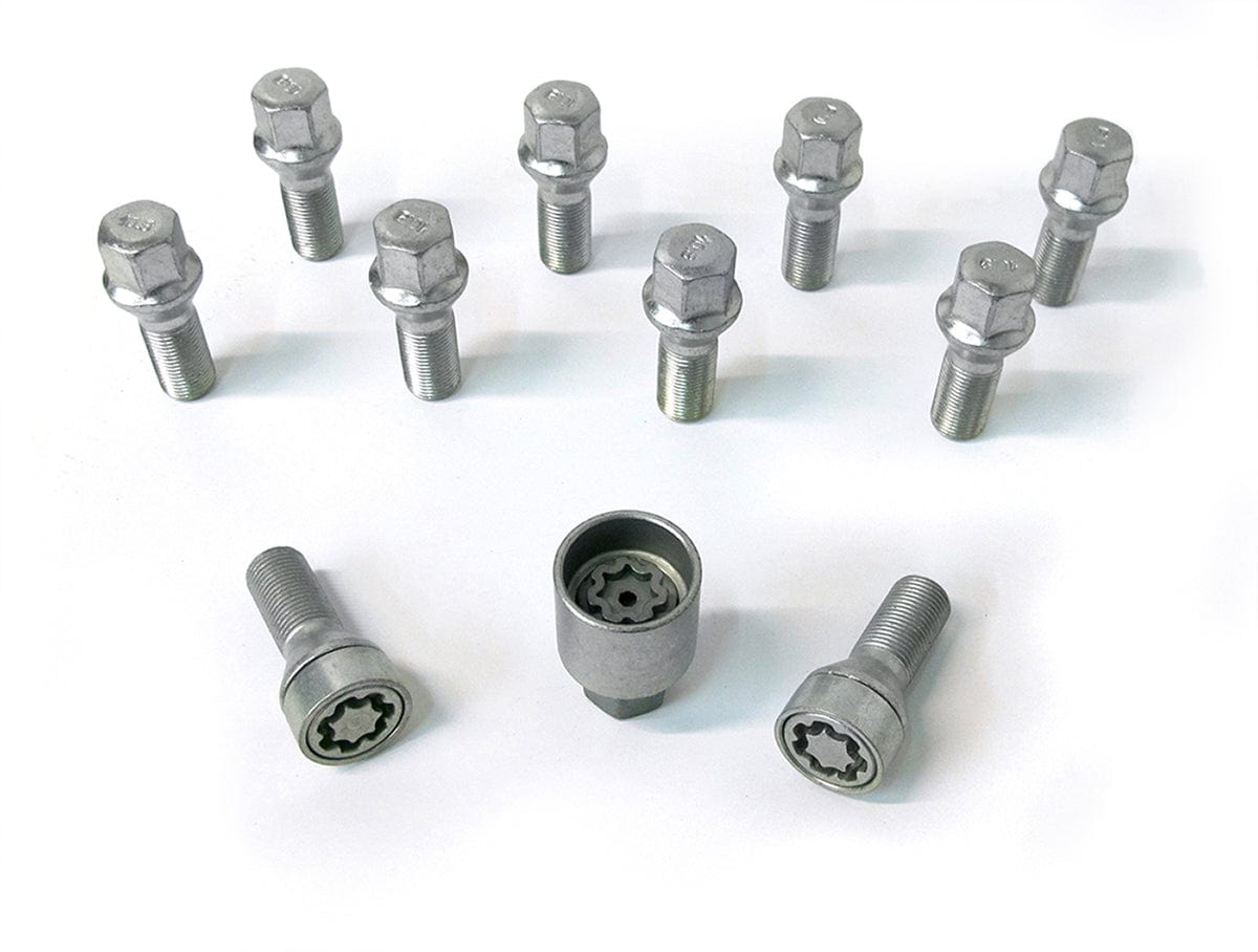 H&R BMW F G Chassis Extended Bolts & Locks for 13, 15 & 18mm Spacers - Silver