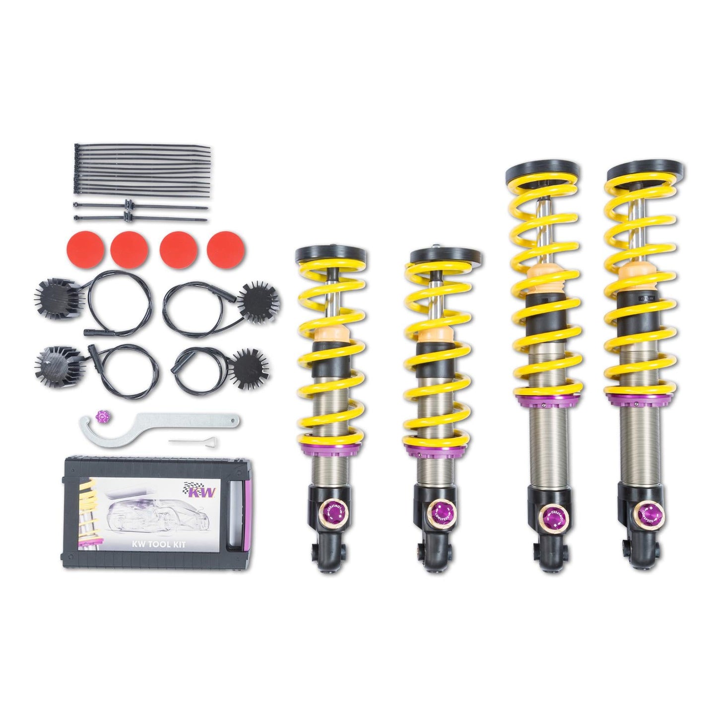 KW Porsche 992 Variant 4 Aluminium Coilover kit - Inc. Deactivation For Electronic Damper (911 Turbo & 911 Turbo S) | ML Performance UK