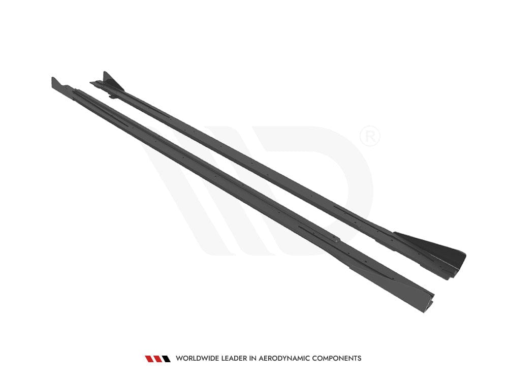Maxton Design Audi 8Y Street Pro Side Skirt Diffusers With Flaps (A3 S-Line & S3) - ML Perfromance UK