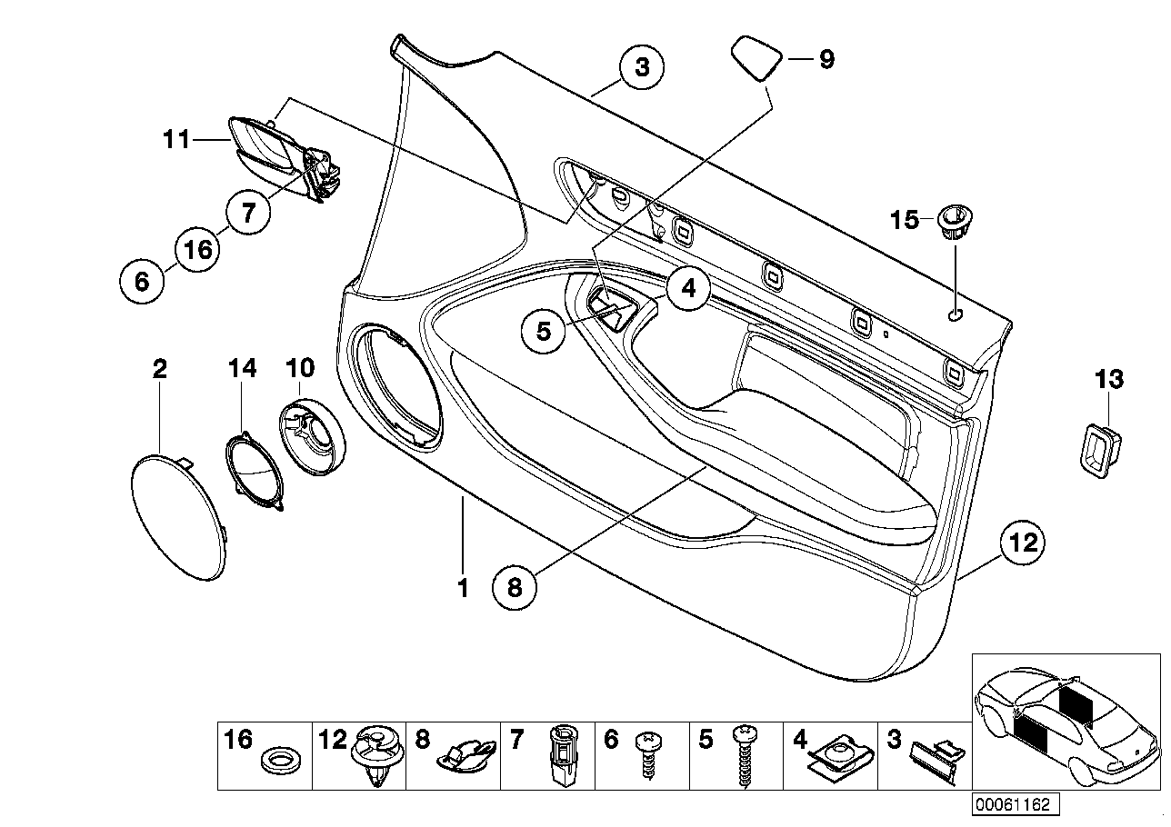 Genuine BMW 51418224572 E46 Door Trim Panel, Front Right ANTHRAZIT (Inc. 330i, 316i 1.9 & 323i) | ML Performance EU EU Car Parts