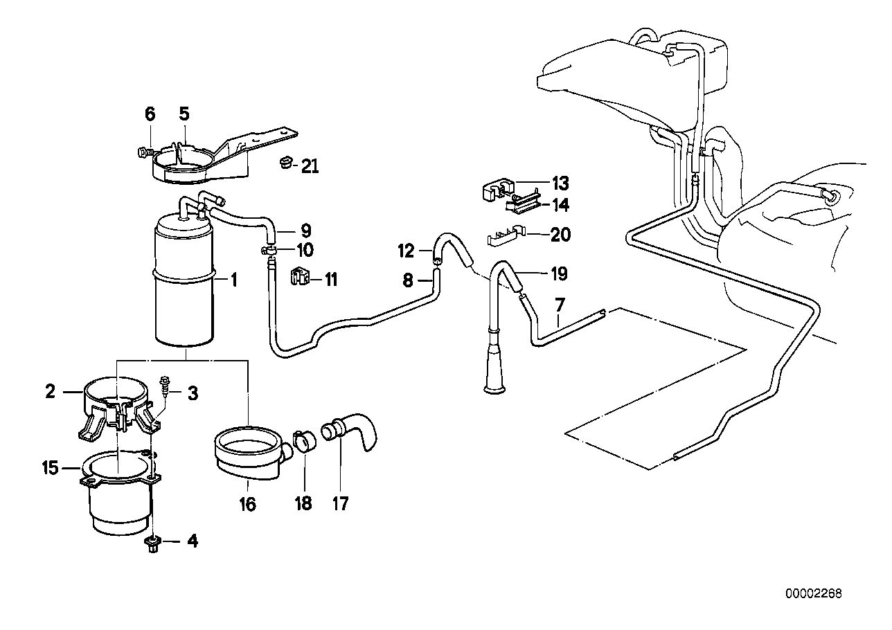 Genuine BMW 16131179566 E34 Holder (Inc. 535i, 520i & 518i) | ML Performance EU EU Car Parts