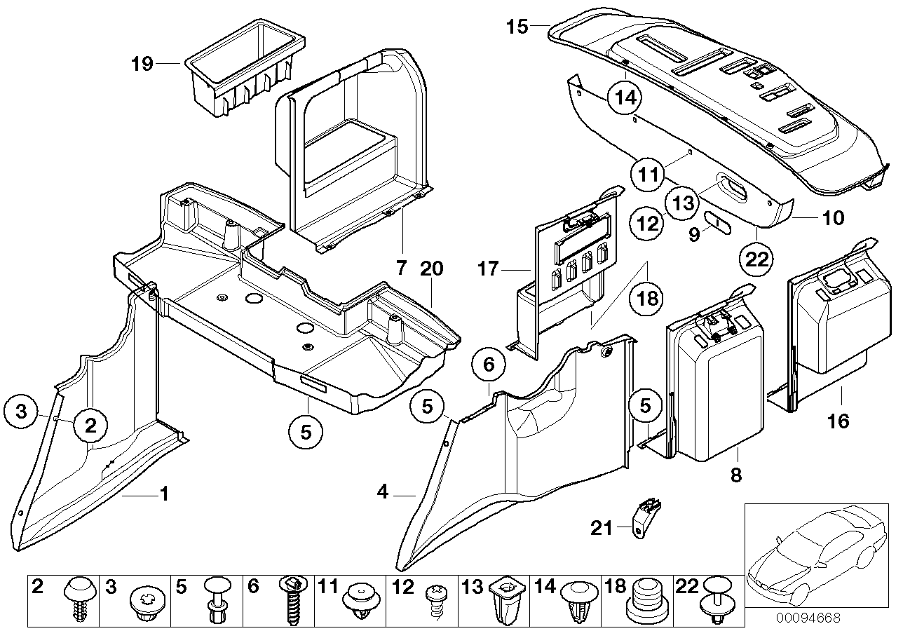 Genuine BMW 51472497193 E39 Rear Left Trunk Trim GRAPHIT (Inc. M5) | ML Performance EU EU Car Parts