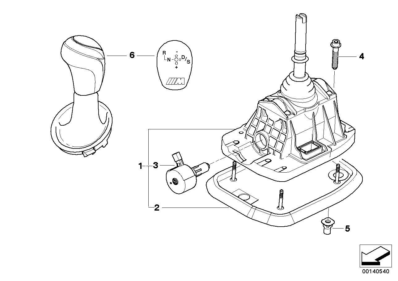 Genuine BMW 25162283051 E64 Selector Lever Handle Smg SCHWARZ (Inc. M6) | ML Performance EU EU Car Parts
