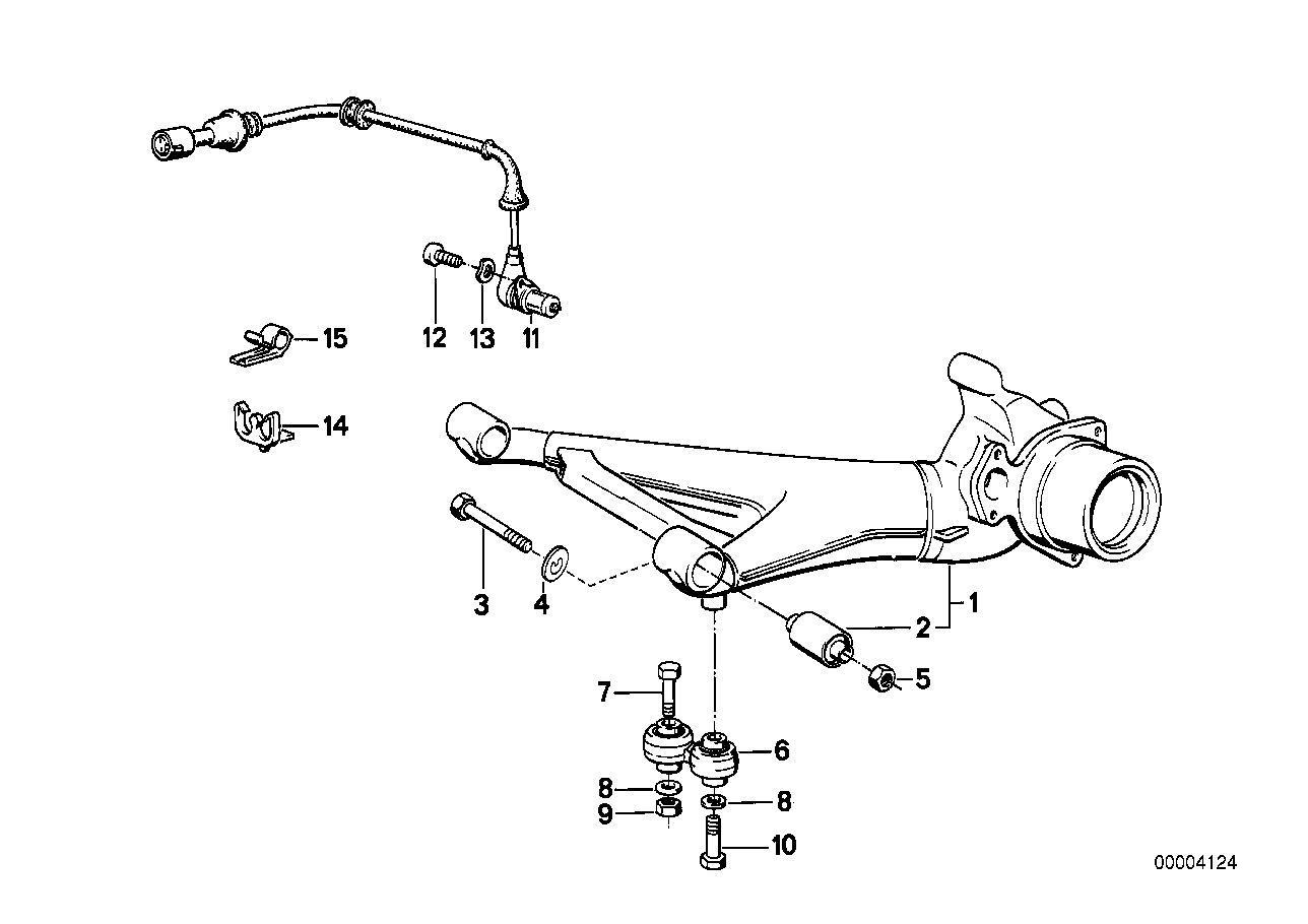 Genuine BMW 33321137838 E34 E32 Trailing Arm, Right (Inc. 750i& M5) | ML Performance EU EU Car Parts