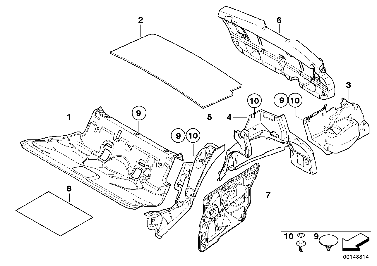 Genuine BMW 51487068938 E91 Sound Insulating Wheel Housing Rear Rig. (Inc. 320xd, 316d & 320d ed) | ML Performance EU EU Car Parts