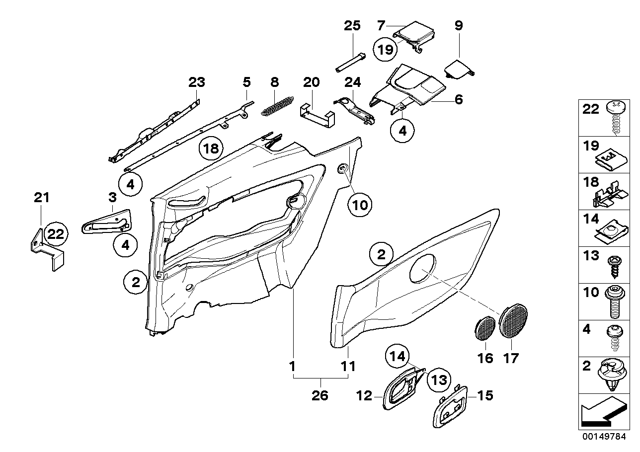 Genuine BMW 51438222050 E36 Right Trim Panel Insert P7/P8SN BEIGE (Inc. 318i, 320i & 323i) | ML Performance EU EU Car Parts