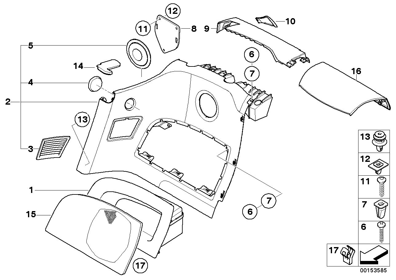 Genuine BMW 51437031366 E85 E86 Insert Right SCHWARZ (Inc. Z4 3.0i, Z4 2.5i & Z4 2.5si) | ML Performance EU EU Car Parts