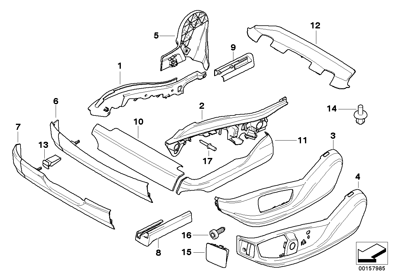 Genuine BMW 52107170718 E70 Finisher, Upper Rail, Front, Right GRAU (Inc. X5) | ML Performance EU EU Car Parts