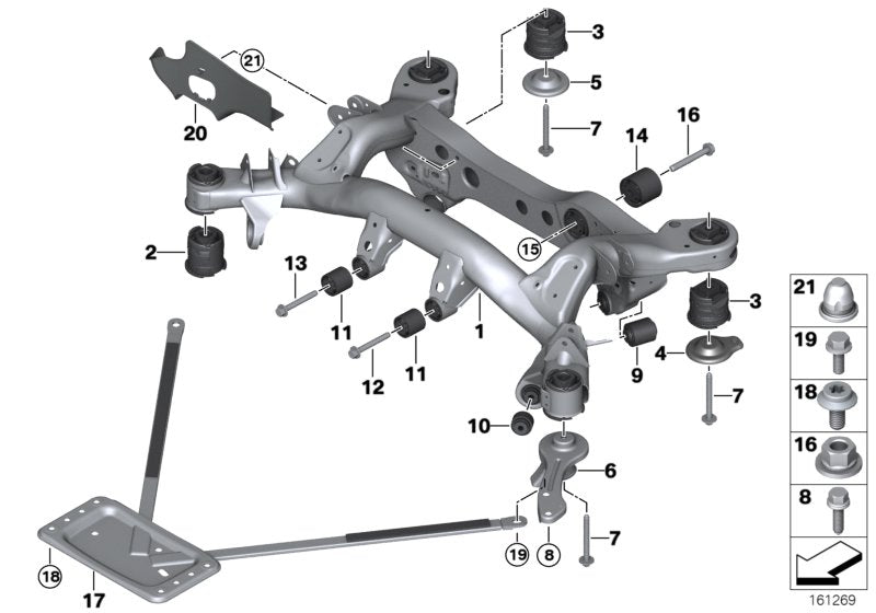 Genuine BMW 33316792474 E84 Rear Axle Carrier (Inc. X1) | ML Performance EU EU Car Parts