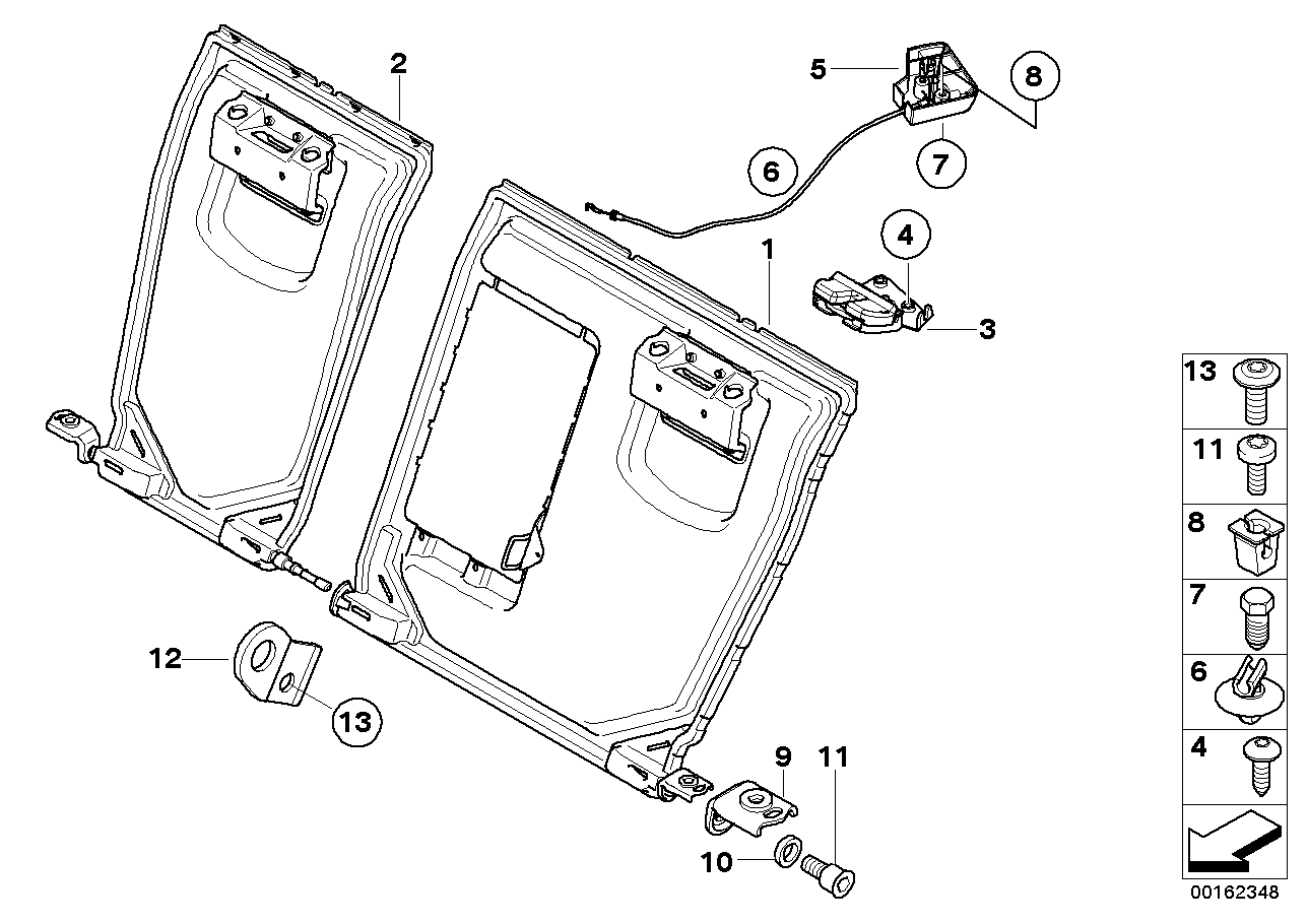 Genuine BMW 52208043183 E92 Frame, Backrest Right (Inc. M3) | ML Performance EU EU Car Parts