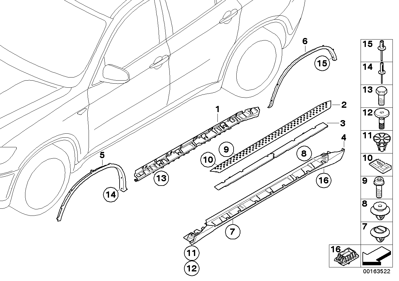 Genuine BMW 51777184422 E71 E72 Support Piece For Door Sill, Right (Inc. X6) | ML Performance EU EU Car Parts