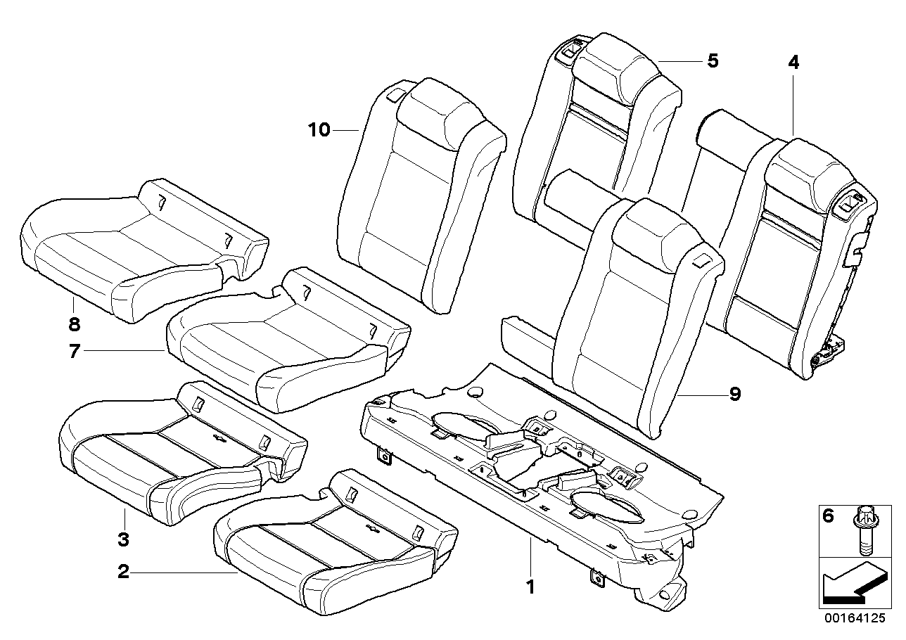 Genuine BMW 52207283321 E71 E72 F16 Seat Pan (Inc. X6) | ML Performance EU EU Car Parts