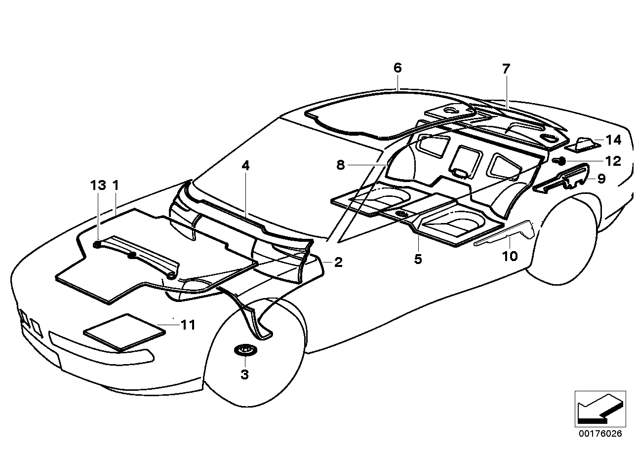 Genuine BMW 51488108281 E31 Sound Insulation (Inc. 850CSi, 840i & 850Ci) | ML Performance EU EU Car Parts