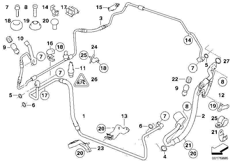 Genuine BMW 64536928587 E92 E91 Suction Pipe Evaporator-Compressor (Inc. 325d, 335d & 330xd) | ML Performance EU EU Car Parts