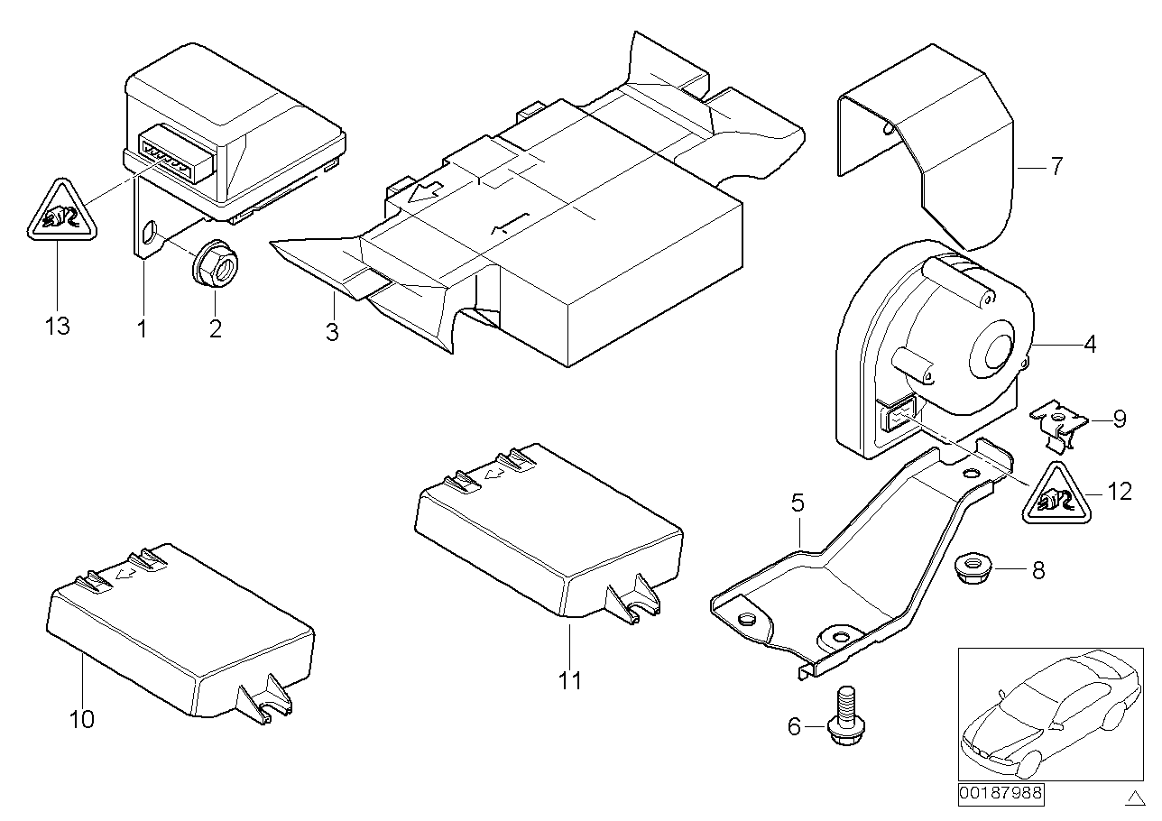 Genuine BMW 65756923209 E52 E46 E53 Inclination Indicator (Inc. X5 & 330d) | ML Performance EU EU Car Parts