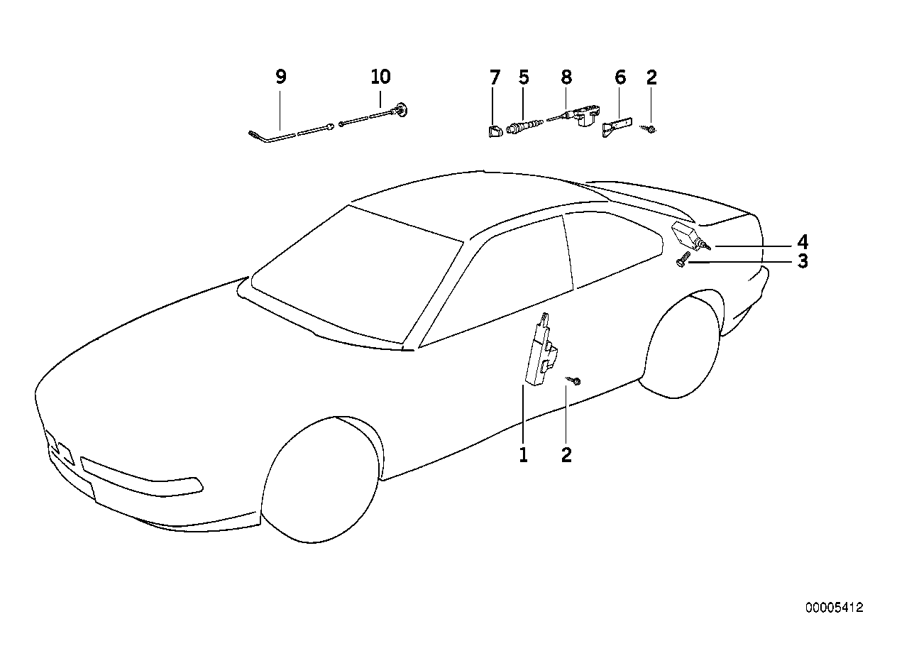 Genuine BMW 51258118647 E31 Pulling Strip F Emergency Mechanism (Inc. 840i, 840Ci & 850Ci) | ML Performance EU EU Car Parts