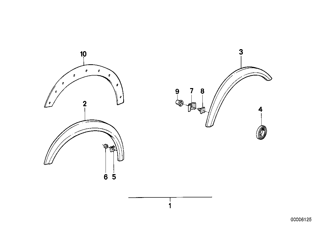 Genuine BMW 51711941266 E28 Template Front Right M TECHNIC (Inc. 525e, 525i & 535i) | ML Performance EU Car Parts